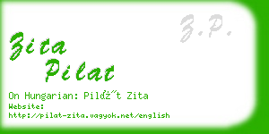 zita pilat business card